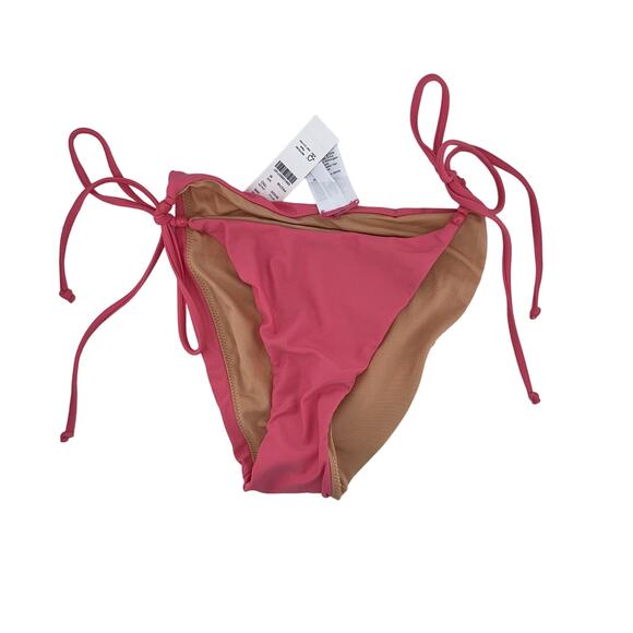 J. Crew String Cheeky Curved Pink Bikini Bottom Size Medium NWT A - Picture 1 of 3